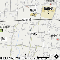 徳島県鳴門市大麻町板東采女55周辺の地図