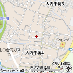 山口県山口市大内千坊4丁目2周辺の地図