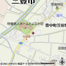 香川県三豊市豊中町笠田竹田619周辺の地図