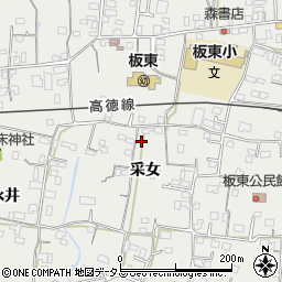 徳島県鳴門市大麻町板東采女58周辺の地図