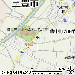香川県三豊市豊中町笠田竹田620-1周辺の地図