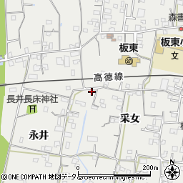 徳島県鳴門市大麻町板東采女48周辺の地図