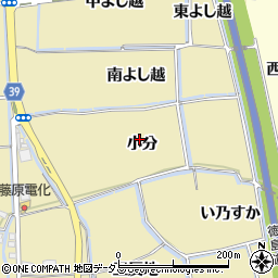 徳島県鳴門市大津町大幸小分周辺の地図