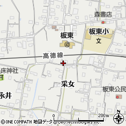 徳島県鳴門市大麻町板東采女27-16周辺の地図