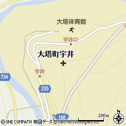 奈良県五條市大塔町宇井周辺の地図