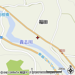 和歌山県海草郡紀美野町福田155周辺の地図