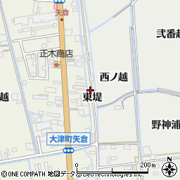 徳島県鳴門市大津町矢倉東堤32周辺の地図