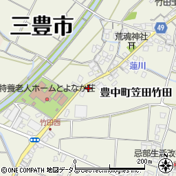 香川県三豊市豊中町笠田竹田623周辺の地図
