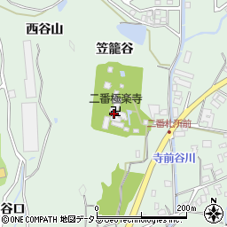 四国第二番極楽寺周辺の地図