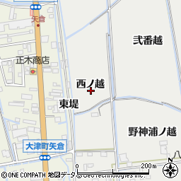 徳島県鳴門市大津町徳長（西ノ越）周辺の地図