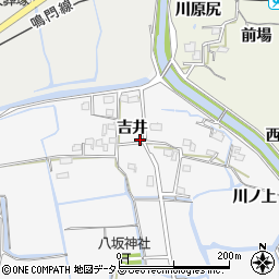 徳島県鳴門市大麻町松村（吉井）周辺の地図