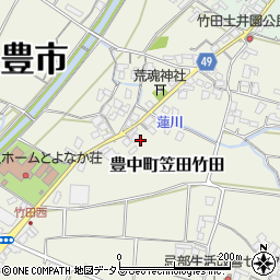 香川県三豊市豊中町笠田竹田661周辺の地図