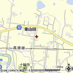 徳島県鳴門市大麻町萩原東山田20周辺の地図