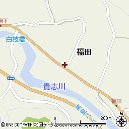 和歌山県海草郡紀美野町福田105周辺の地図