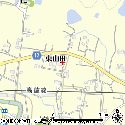 徳島県鳴門市大麻町萩原（東山田）周辺の地図