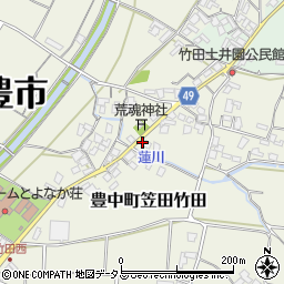 香川県三豊市豊中町笠田竹田976周辺の地図