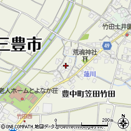 香川県三豊市豊中町笠田竹田672-1周辺の地図