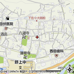 和歌山県海草郡紀美野町下佐々588周辺の地図