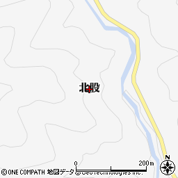 奈良県野迫川村（吉野郡）北股周辺の地図