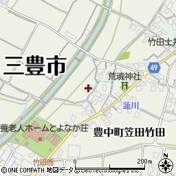 香川県三豊市豊中町笠田竹田964周辺の地図
