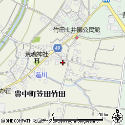 香川県三豊市豊中町笠田竹田990-1周辺の地図