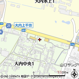 眼鏡市場山口大内御堀店周辺の地図