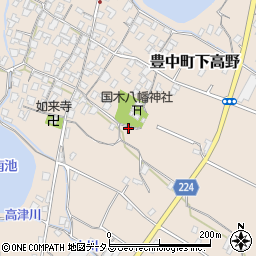 香川県三豊市豊中町下高野1352周辺の地図