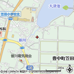 香川県三豊市豊中町笠田笠岡1602周辺の地図