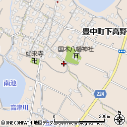 香川県三豊市豊中町下高野1354周辺の地図