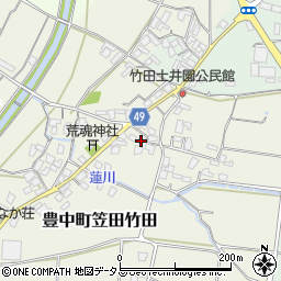 香川県三豊市豊中町笠田竹田988周辺の地図