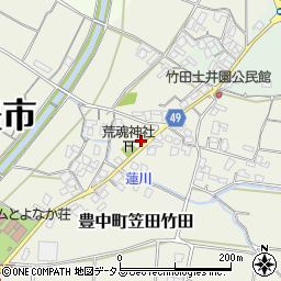 香川県三豊市豊中町笠田竹田1098周辺の地図