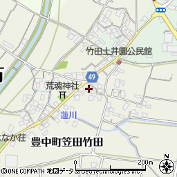 香川県三豊市豊中町笠田竹田987-1周辺の地図