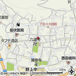 和歌山県海草郡紀美野町下佐々584周辺の地図