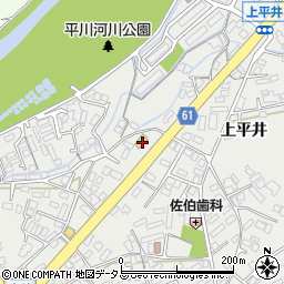 セブンイレブン山口上平井店周辺の地図