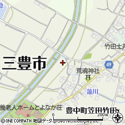 香川県三豊市豊中町笠田竹田951周辺の地図