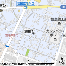 山口県岩国市旭町1丁目7周辺の地図