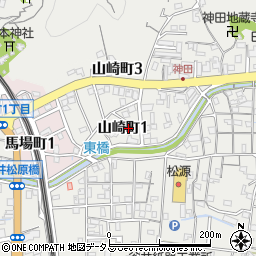 和歌山県海南市山崎町1丁目周辺の地図