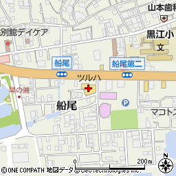 ツルハドラッグ和歌山船尾店周辺の地図