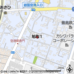 山口県岩国市旭町1丁目周辺の地図