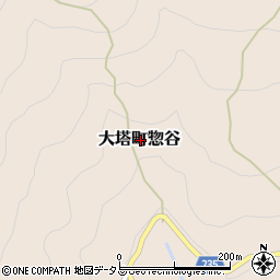 奈良県五條市大塔町惣谷周辺の地図