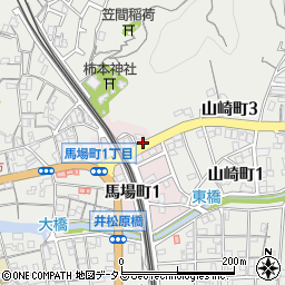 柿本神社南周辺の地図