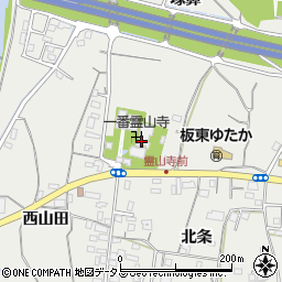竺和山霊山寺周辺の地図