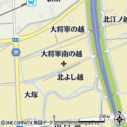 徳島県鳴門市大津町大幸大将軍南の越周辺の地図