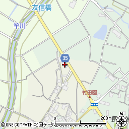 香川県三豊市豊中町笠田竹田1191-1周辺の地図