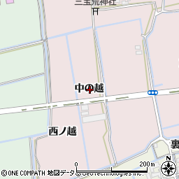 徳島県鳴門市大津町木津野中の越周辺の地図