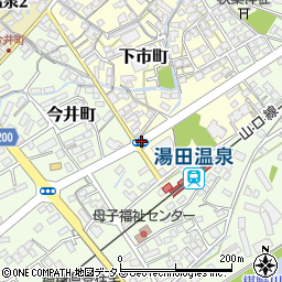 山口湯田温泉周辺の地図
