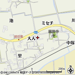 徳島県鳴門市大麻町姫田大人14-3周辺の地図