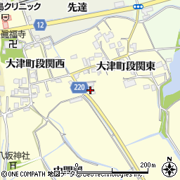 徳島県鳴門市大津町段関中の越18周辺の地図