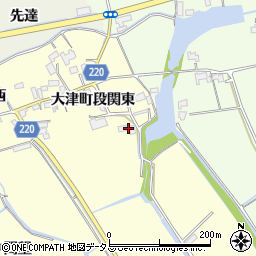 徳島県鳴門市大津町段関中の越3周辺の地図