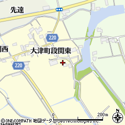 徳島県鳴門市大津町段関中の越1周辺の地図